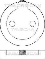 TRISCAN 811038786 - Juego de pastilla, freno de estacionamiento de disco