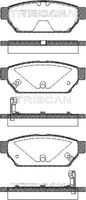 TRISCAN 811042005 - Lado de montaje: Eje delantero<br>Ancho [mm]: 114,2<br>Altura [mm]: 50<br>Espesor [mm]: 15<br>Restricción de fabricante: SUMITOMO<br>Contacto avisador de desgaste: no preparado para indicador de desgaste<br>Homologación: E9 90R - 01112/117<br>