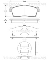 TRISCAN 811069015 - Juego de pastillas de freno