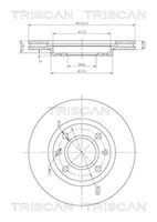 TRISCAN 812010102C - Disco de freno - COATED