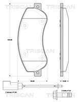 TRISCAN 8110 16019 - Juego de pastillas de freno