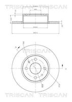 TRISCAN 8120 10107C - Disco de freno