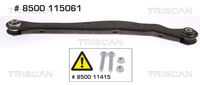 TRISCAN 8500115061 - Longitud [mm]: 540<br>Barra / Montante: Barra de empuje<br>Material bastidor: Chapa de acero<br>Lado de montaje: Eje trasero, derecha<br>Lado de montaje: Eje trasero izquierda<br>