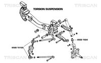 TRISCAN 85001504 - Rótula de suspensión/carga