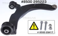 TRISCAN 8500295223 - Código de motor: CXEB<br>Referencia artículo par: 30 10 9050<br>Tipo de dirección: Brazo oscilante transversal<br>Lado de montaje: Eje delantero, derecha<br>Peso [kg]: 8,04<br>Artículo complementario/Información complementaria: con rodamientos con goma<br>