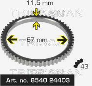 TRISCAN 854024403 - Anillo sensor, ABS