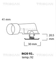 TRISCAN 86209292 - Termostato, refrigerante