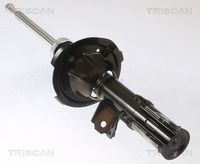 TRISCAN 870543110 - Lado de montaje: Eje delantero, izquierda<br>Suspensión: para vehículos con chasis estándar<br>Tipo de sujeción de amortiguador: Abrazadera abajo<br>Tipo de sujeción de amortiguador: Espiga arriba<br>Sistema de amortiguadores: Bitubular<br>Tipo de amortiguador: Presión de gas<br>Tipo de amortiguador: Columna de amortiguador<br>Referencia artículo par: 8705 43110<br>