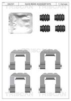 TRISCAN 8105101680 - Lado de montaje: Eje trasero<br>Suspensión: para vehículos con técnica M<br>Frenos: para vehículos con freno de alto rendimiento M<br>Sistema de frenos: Mando<br>Número piezas [piezas]: 9<br>Peso [kg]: 0,064<br>Nº de información técnica: K0814<br>