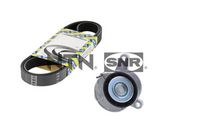 SNR KA85718 - Unidades accionadas: Alternador<br>Equipamiento de vehículo: para vehículos con climatizador<br>Longitud [mm]: 1026<br>Ancho [mm]: 21,36<br>Material de las correas: EPDM (Ethylen-Propylen-Dien-Caucho)<br>Número de nervaduras: 6<br>SVHC: No existen sustancias SVHC<br>