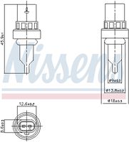 NISSENS 207011 - Sensor, temperatura del refrigerante