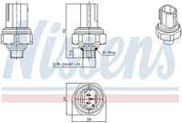 NISSENS 301070 - Número de enchufes de contacto: 3<br>Medida de rosca: 3/8-24<br>Tipo de rosca: Rosca UNF<br>para OE N°: A2205420118<br>