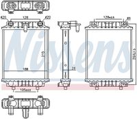 NISSENS 60372 - Radiador, refrigeración del motor