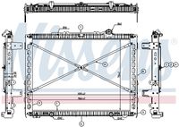 NISSENS 606496 - Radiador, refrigeración del motor