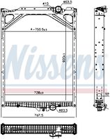 NISSENS 606367 - Radiador, refrigeración del motor