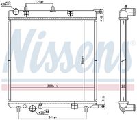 NISSENS 606400 - Radiador, refrigeración del motor