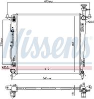 NISSENS 606428 - Radiador, refrigeración del motor