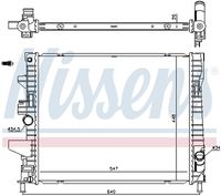 NISSENS 606446 - Radiador, refrigeración del motor