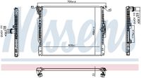 NISSENS 606513 - Radiador, refrigeración del motor