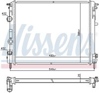 NISSENS 607085 - Radiador, refrigeración del motor