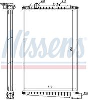 NISSENS 614420 - Radiador, refrigeración del motor