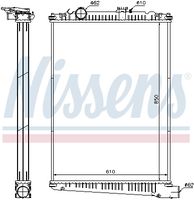 NISSENS 614410 - Radiador, refrigeración del motor