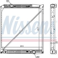 NISSENS 62652A - Versión: 2<br>Material aletas refrigeradoras: Aluminio<br>Profundidad de red [mm]: 40<br>Longitud de red [mm]: 952<br>Ancho de red [mm]: 810<br>Ø entrada [mm]: 65<br>Ø salida [mm]: 65<br>Tipo radiador: Aletas refrigeración soldadas<br>Artículo complementario / información complementaria 2: con caperuza<br>Artículo complementario / información complementaria 2: sin depósito de compensación<br>Artículo complementario / información complementaria 2: con bastidor<br>Artículo complementario/Información complementaria: con enfriador de aceite<br>Artículo complementario/Información complementaria: con juntas<br>Material depósitos de agua (radiador): Plástico<br>