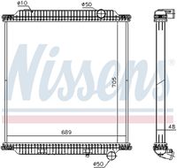 NISSENS 654760 - Radiador, refrigeración del motor