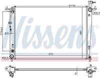 NISSENS 666208 - Material aletas refrigeradoras: Aluminio<br>Profundidad de red [mm]: 22<br>Longitud de red [mm]: 670<br>Ancho de red [mm]: 468<br>Ø entrada [mm]: 35<br>Ø salida [mm]: 35<br>Tipo radiador: Aletas refrigeración soldadas<br>Artículo complementario / información complementaria 2: sin depósito de compensación<br>Artículo complementario / información complementaria 2: sin bastidor<br>Artículo complementario/Información complementaria: sin junta<br>Material depósitos de agua (radiador): Plástico<br>