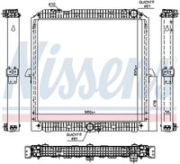 NISSENS 67192 - para código de equipamiento especial: 539026 26/539026 63<br>Material aletas refrigeradoras: Aluminio<br>Profundidad de red [mm]: 56<br>Longitud de red [mm]: 892<br>Ancho de red [mm]: 978<br>Ø entrada [mm]: 60<br>Ø salida [mm]: 60<br>Tipo radiador: Aletas refrigeración soldadas<br>Artículo complementario / información complementaria 2: sin depósito de compensación<br>Artículo complementario / información complementaria 2: con bastidor<br>Artículo complementario/Información complementaria: con juntas<br>Material depósitos de agua (radiador): Plástico<br>