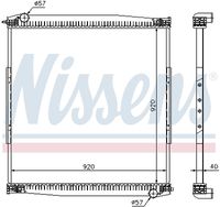 NISSENS 67282 - Clase de caja de cambios: Caja de cambios manual<br>Material aletas refrigeradoras: Aluminio<br>Profundidad de red [mm]: 40<br>Longitud de red [mm]: 1060<br>Ancho de red [mm]: 920<br>Ø entrada [mm]: 57<br>Ø salida [mm]: 57<br>Tipo radiador: Aletas refrigeración soldadas<br>Artículo complementario / información complementaria 2: sin caperuza<br>Artículo complementario / información complementaria 2: sin depósito de compensación<br>Artículo complementario/Información complementaria: sin junta<br>Material depósitos de agua (radiador): Plástico<br>