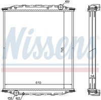 NISSENS 672200 - Radiador, refrigeración del motor