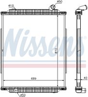 NISSENS 672450 - Radiador, refrigeración del motor