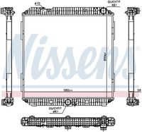 NISSENS 672930 - Radiador, refrigeración del motor