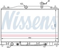 NISSENS 67503 - Radiador, refrigeración del motor