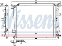 NISSENS 675047 - Radiador, refrigeración del motor