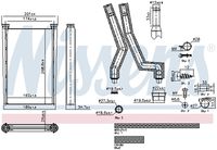 NISSENS 707242 - Longitud de red [mm]: 261<br>Ancho de red [mm]: 162<br>Profundidad de red [mm]: 26<br>Peso [kg]: 0,83<br>