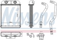 NISSENS 707257 - Material aletas refrigeradoras: Aluminio<br>Tipo radiador: Aletas refrigeración soldadas<br>Material depósitos de agua (radiador): Aluminio<br>Longitud de red [mm]: 210<br>Ancho de red [mm]: 188<br>Profundidad de red [mm]: 26<br>Vehículo con dirección a la izquierda / derecha: para vehic. dirección izquierda<br>Equipamiento de vehículo: para vehículos con/sin climatización<br>h embalaje [cm]: 20,00<br>Ancho de embalaje [cm]: 26,50<br>long. de embalaje [cm]: 29,0<br>Peso neto [g]: 682<br>