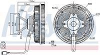 NISSENS 86239 - Versión: 11<br>Material: Acero<br>Material: Aluminio<br>Número paletas de ventilador: 11<br>Cantidad de agujeros de fijación: 6<br>Número de enchufes de contacto: 5<br>Tipo de servicio: eléctrico<br>Diámetro exterior [mm]: 750<br>Tensión [V]: 24<br>