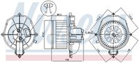 NISSENS 87518 - Equipamiento de vehículo: para vehículos con climatizador automático<br>Diámetro [mm]: 151<br>Número de enchufes de contacto: 2<br>Potencia[W]: 300<br>Tensión [V]: 12<br>Artículo complementario / información complementaria 2: sin resistencia<br>