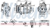 NISSENS 890608 - Compresor, aire acondicionado