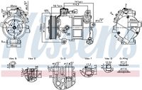 NISSENS 890596 - Compresor, aire acondicionado