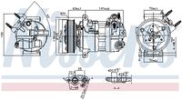 NISSENS 890594 - Técnica conexión: FLANGIA<br>ID compresor: PXC16<br>poleas - Ø [mm]: 120<br>Número de canales: 6<br>Tensión [V]: 12<br>ID culata (compresor): FC<br>para artículo nr.: K11497A<br>Calidad: OE EQUIVALENT<br>