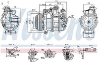 NISSENS 890919 - ID compresor: PXC14<br>poleas - Ø [mm]: 115<br>Número de canales: 5<br>Tensión [V]: 12<br>Técnica conexión: FLANGIA<br>ID culata (compresor): ECF<br>Calidad: GENUINE<br>