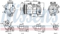 NISSENS 89516 - Compresor, aire acondicionado - ** FIRST FIT **