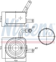 NISSENS 91230 - Radiador de aceite, aceite motor - ** FIRST FIT **