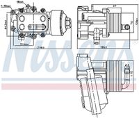 NISSENS 91315 - Radiador de aceite, aceite motor