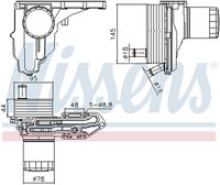 NISSENS 91329 - Radiador de aceite, aceite motor