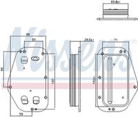 NISSENS 91360 - Radiador de aceite, aceite motor