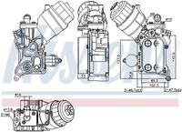 NISSENS 91355 - Radiador de aceite, aceite motor